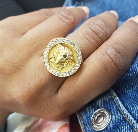 gianni versace medusa ring|ring female medusa.